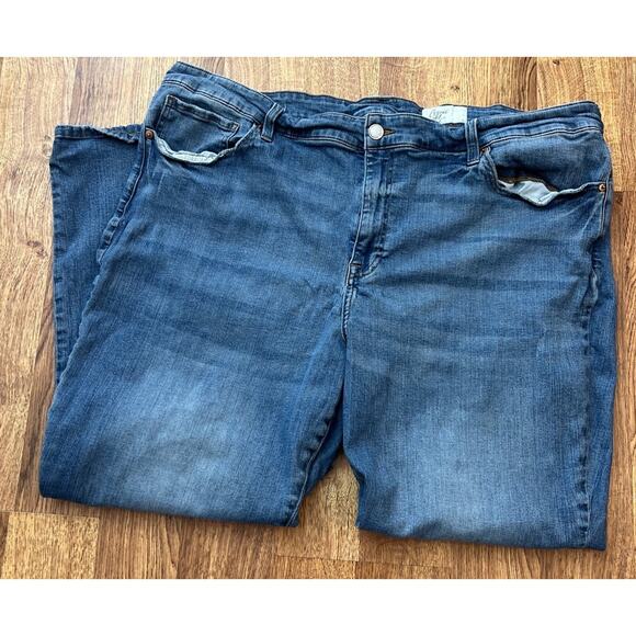 Cosmic Blue Love Denim - Cosmic Blue Love Straight Leg Jeans Size 24 W Womens Faded RN8555